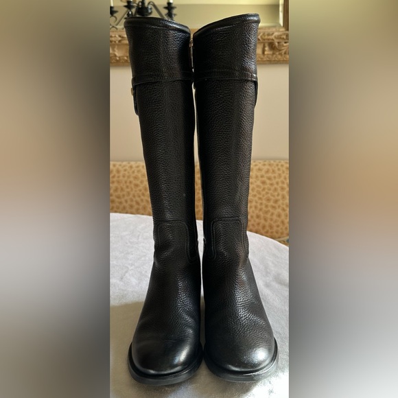 Tory Burch riding boots; gold logo hardware; 8.5M; gently used; excellent cond’n - Picture 9 of 9